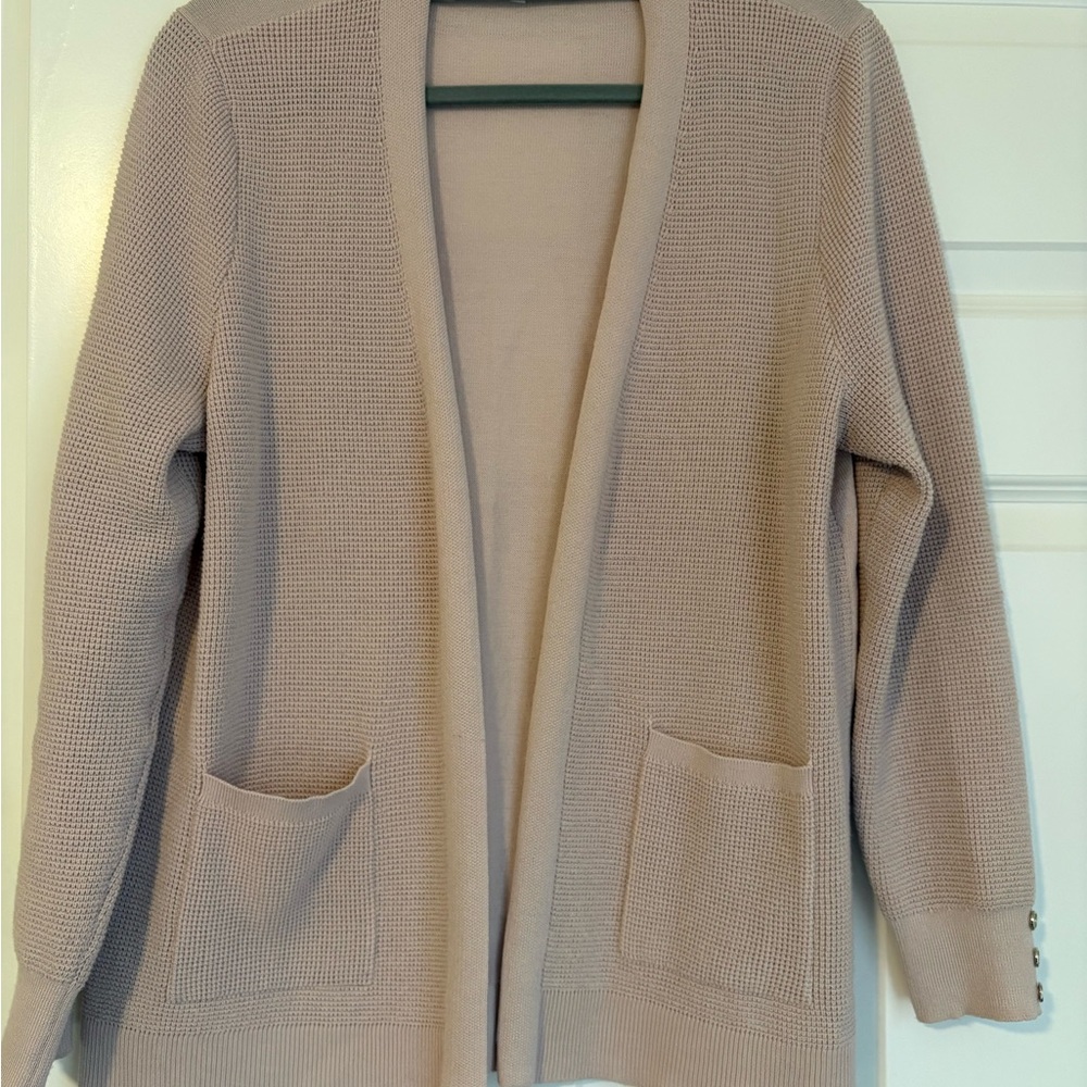 Verve Ami Taupe Open Front Cardigan